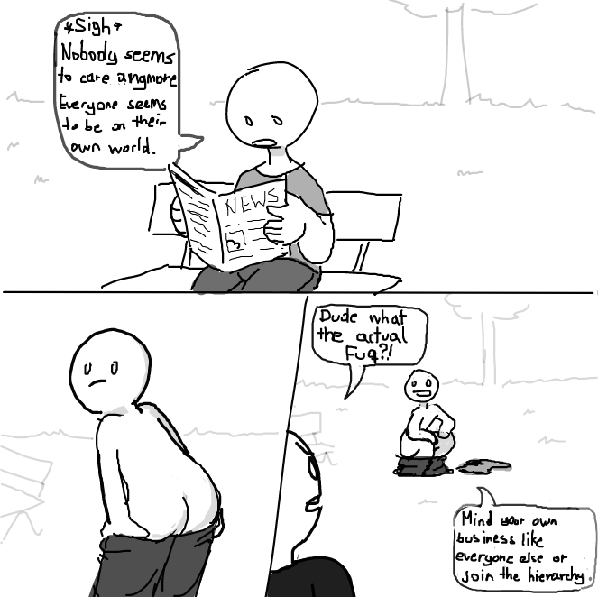 Oh... you can protest too! - Online Drawing Game Comic Strip Panel by Sluggishfella