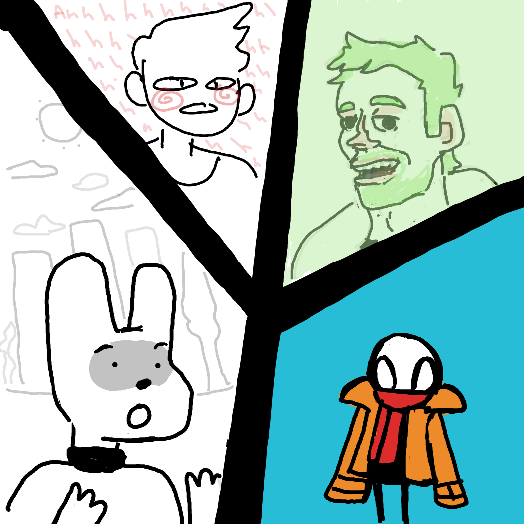 God please kill me for I have sinned when making drunk chep. I really admire so many artist on here so it was hard to pick. I settled it by looking at the front page and random clicking :) - Online Drawing Game Comic Strip Panel by Rednightlights