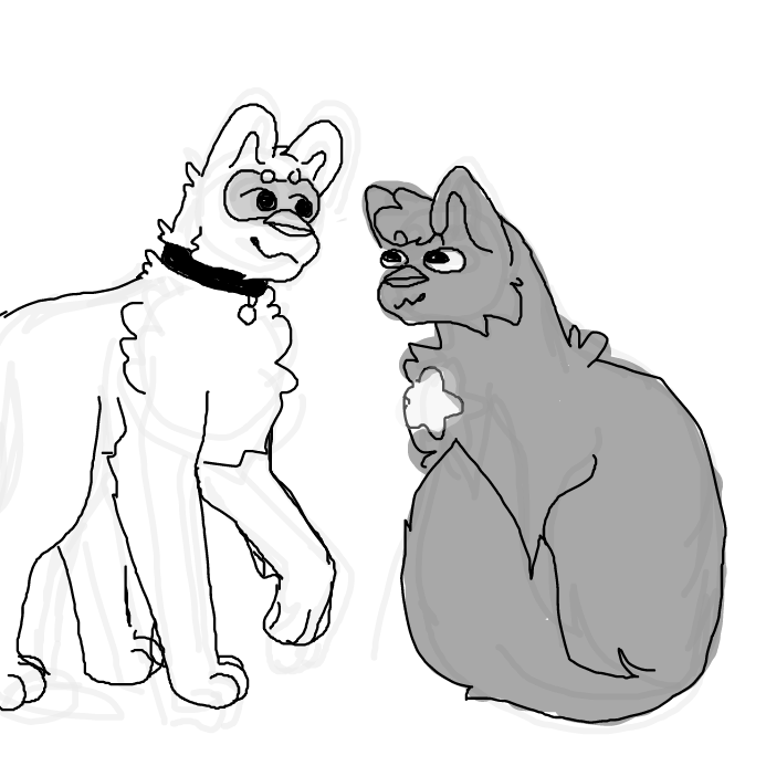 Fella and Nephtys  - Online Drawing Game Comic Strip Panel by wrecktangle