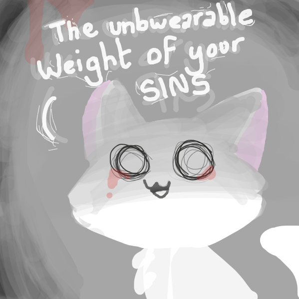 What does the beep boop meow know that we don't? Also maybe you're just cursed to only be able to draw in that quarter of the strip now, rip. - Online Drawing Game Comic Strip Panel by Aesthetic Bagel