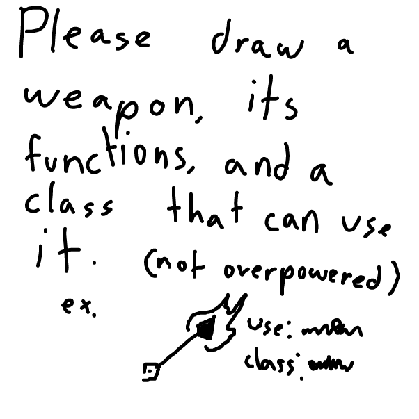 Drawing in Guys, can you draw some cool weapons? by ItzAki