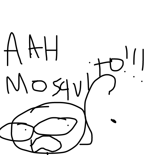 Man screams at mosquito - Online Drawing Game Comic Strip Panel by kirbfan100