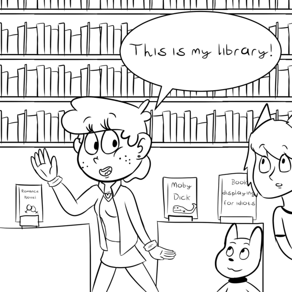 I thought, maybe I'd color this, but it would have taken way too much work - Online Drawing Game Comic Strip Panel by CherryFlavored