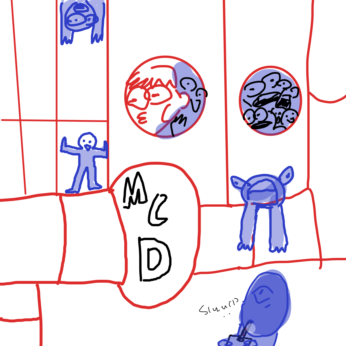 Drawing in McDonalds playhouse by EvanIsHere