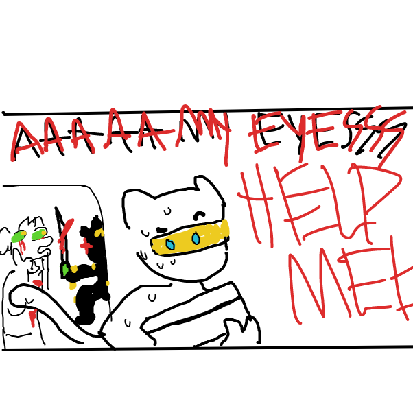 a cat stealing the new PS5 witnesses a murder - Online Drawing Game Comic Strip Panel by kumatora