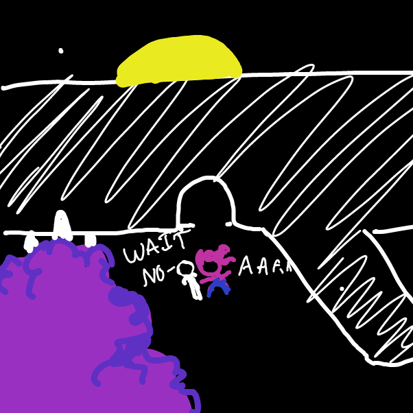 Diavolo gets kicked off of a spaceship - Online Drawing Game Comic Strip Panel by kumatora