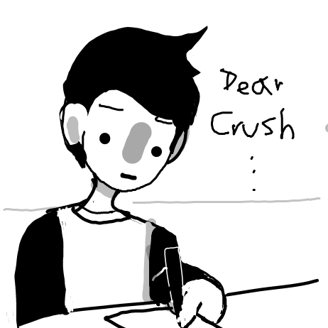 He be writing a letter. - Online Drawing Game Comic Strip Panel by Sluggishfella