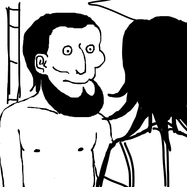 he lacks eyebrows - Online Drawing Game Comic Strip Panel by nooz