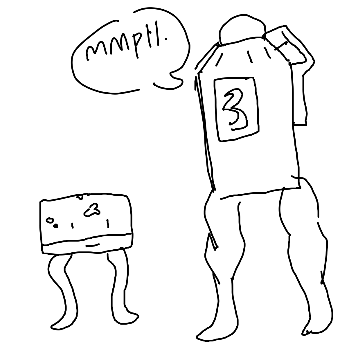 Drawing in Tanks with legs by kumatora