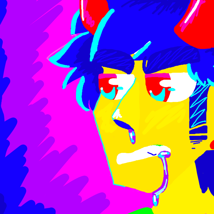 No plot, just eyestrain art ^^ I was debating whether or not to NSFW tag this because some people might be sensitive to bright/flashing color, but i've seen other jams like this that aren't, sooo... - Online Drawing Game Comic Strip Panel by wrecktangle