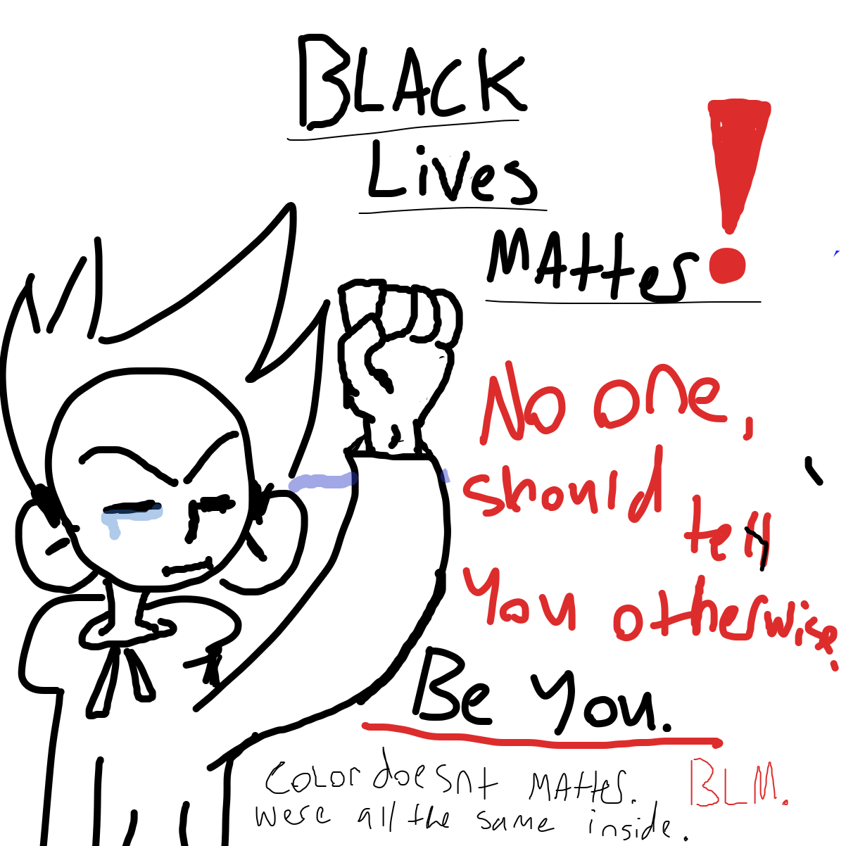 Drawing in Black Lives Matter by EvanIsHere