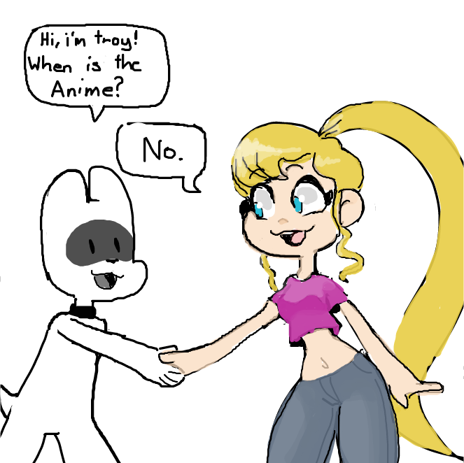 ... shouldn't have add colors i looked better, and my style kinda butchered Bea! Oh noes! Oh well! - Online Drawing Game Comic Strip Panel by Sluggishfella