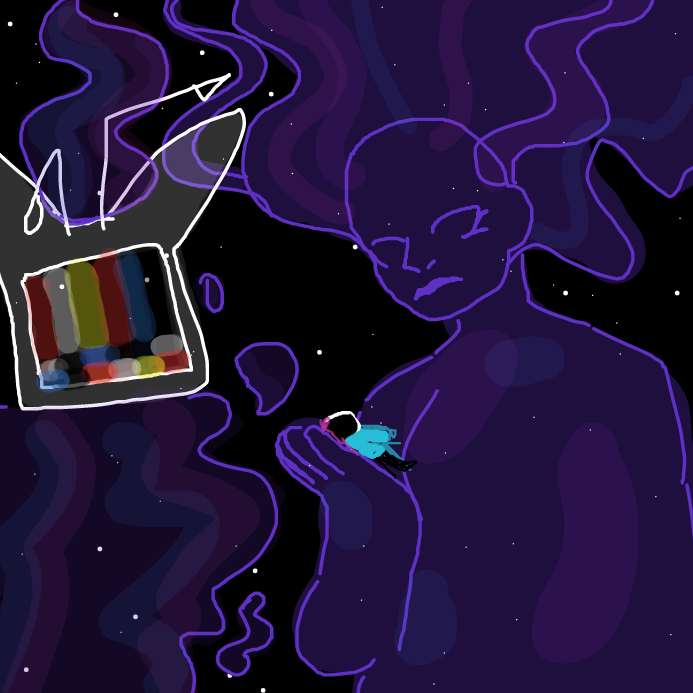 computerhead space god has joined the chat - Online Drawing Game Comic Strip Panel by wrecktangle