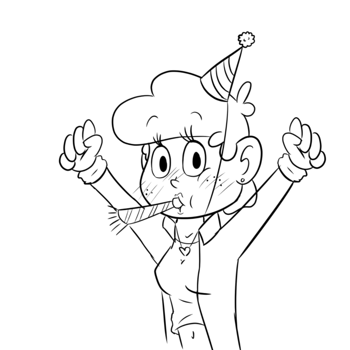 My birthday is August 6! - Online Drawing Game Comic Strip Panel by CherryFlavored