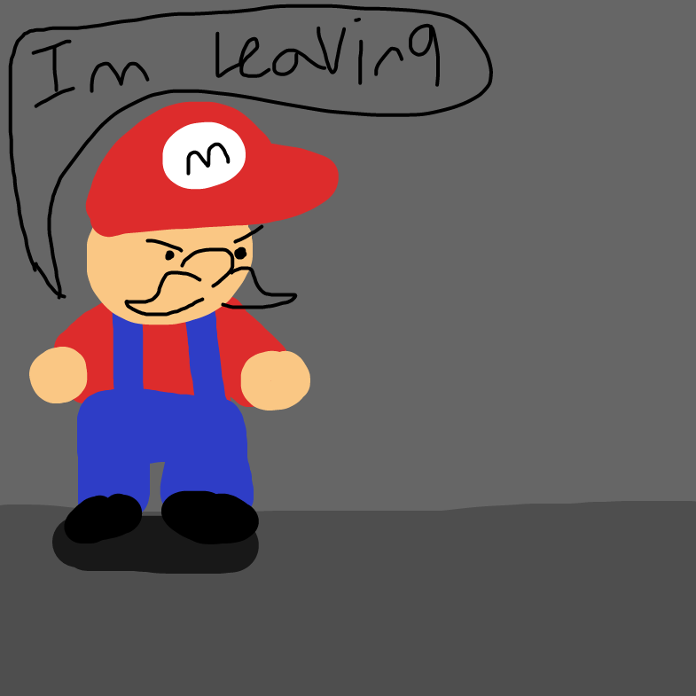 Mario is leaving - Online Drawing Game Comic Strip Panel by thePlopper