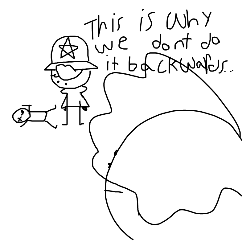 This is why we don't do it backwards... - Online Drawing Game Comic Strip Panel by thePlopper