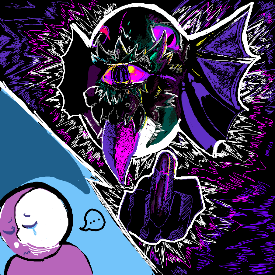 Drawing in Dungeon Diver by persephost