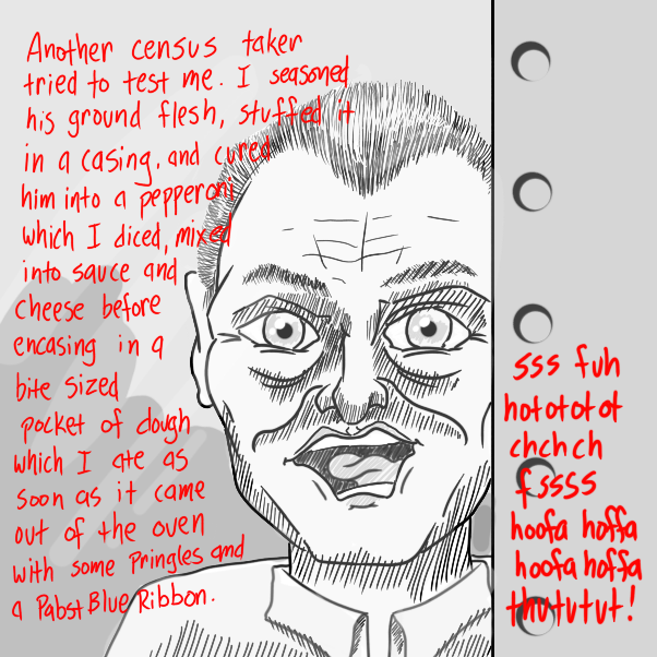 Hannibal Lecter eats more than just liver. TH-TH-TH-TH-TH-TH! - Online Drawing Game Comic Strip Panel by Wizard Croissant