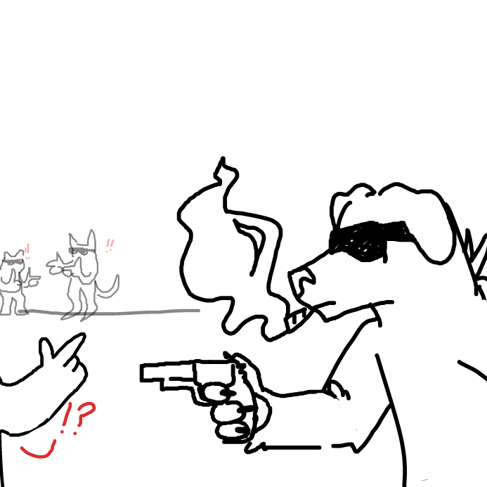 someone should make him mug this mystery character for streaks - Online Drawing Game Comic Strip Panel by wrecktangle