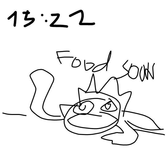 Drawing in Hello, dis mi. Folloh mi on dis journeh froo mah d by Robro