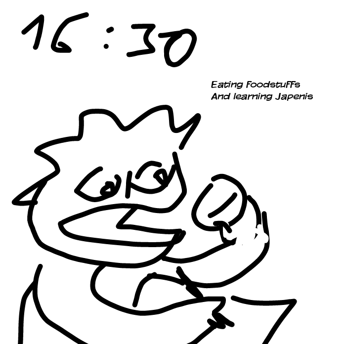 Drawing in Hello, dis mi. Folloh mi on dis journeh froo mah d by Robro