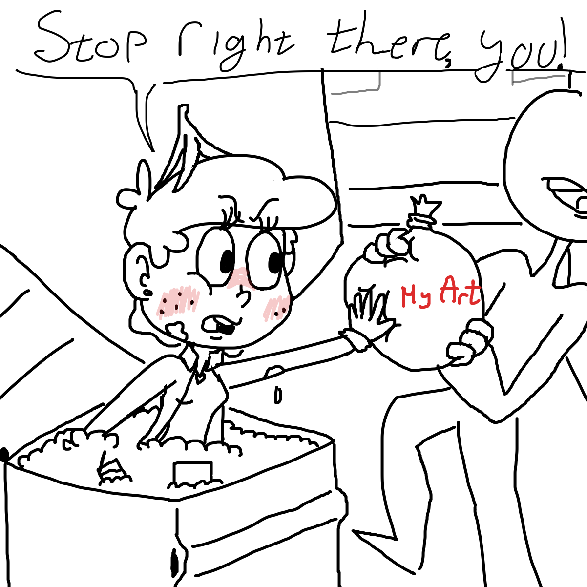  - Online Drawing Game Comic Strip Panel by CherryFlavored