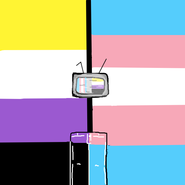 TV Bro is T and NB, But I am T and Gay af - Online Drawing Game Comic Strip Panel by Michael_Mayonaise