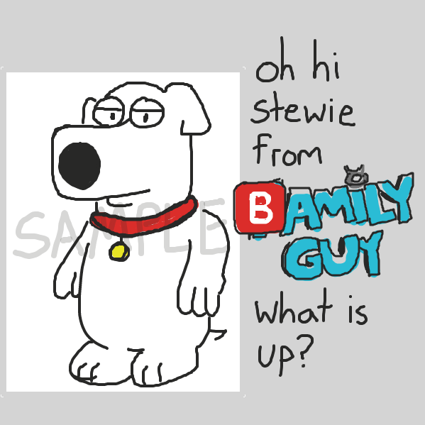 branthanial griffin greets the small child - Online Drawing Game Comic Strip Panel by Espresso