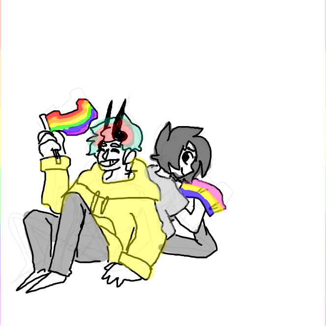 val is most definitely gay, i am pan and questioning if i'm actually gay - Online Drawing Game Comic Strip Panel by wrecktangle