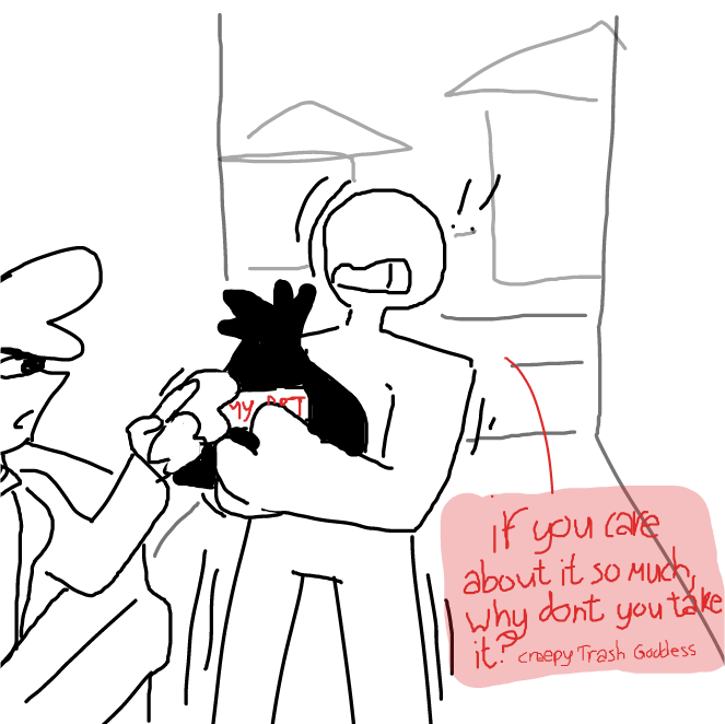 Drawing in takin out some trash by wrecktangle