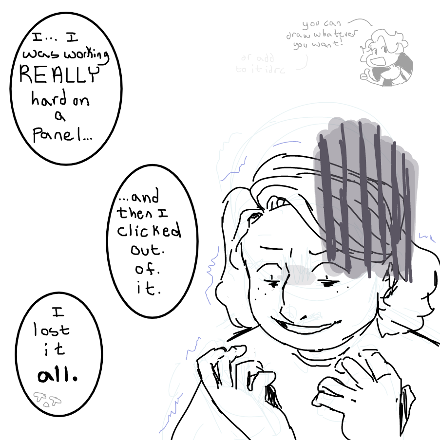 Drawing in I... lost the panel... ;-; by Smalls