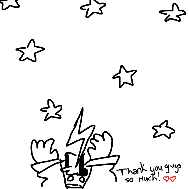 finally made a 30 day streak AND got 500 stars! Thank you all so much <333 a lot of you guys deserve these stars far more than i do, i wish i could give them away- - Online Drawing Game Comic Strip Panel by wrecktangle
