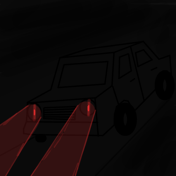 Drawing in evil car by bazookangaroo