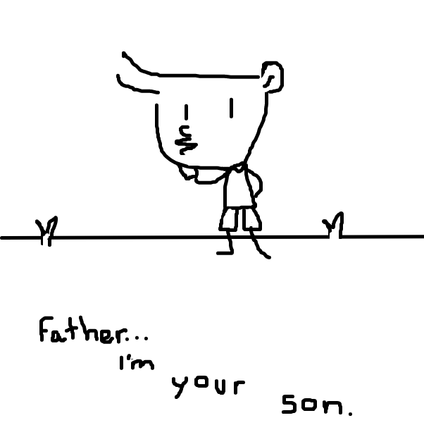 a son has found their father in the last few panels - Online Drawing Game Comic Strip Panel by Rednightlights