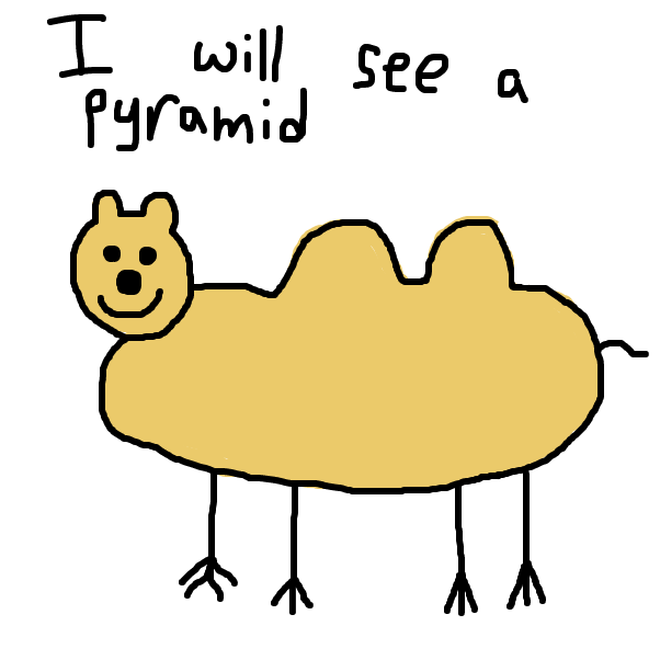 First panel in Carl Camel drawn in our free online drawing game