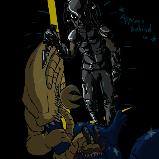 idk how predator looks like :p - Online Drawing Game Comic Strip Panel by Robro