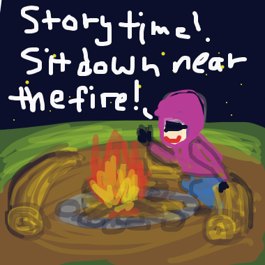 Drawing in Story time  by SpaceMuse