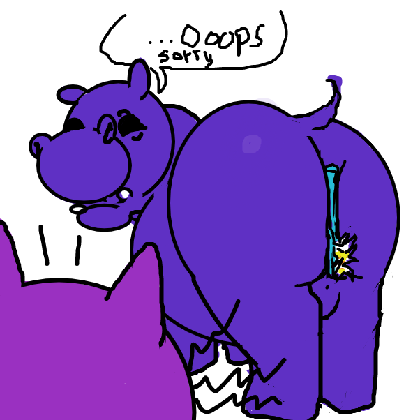 Drawing in Hamilton Hippo by Ramora