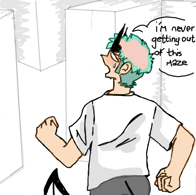 Drawing in the maze by wrecktangle