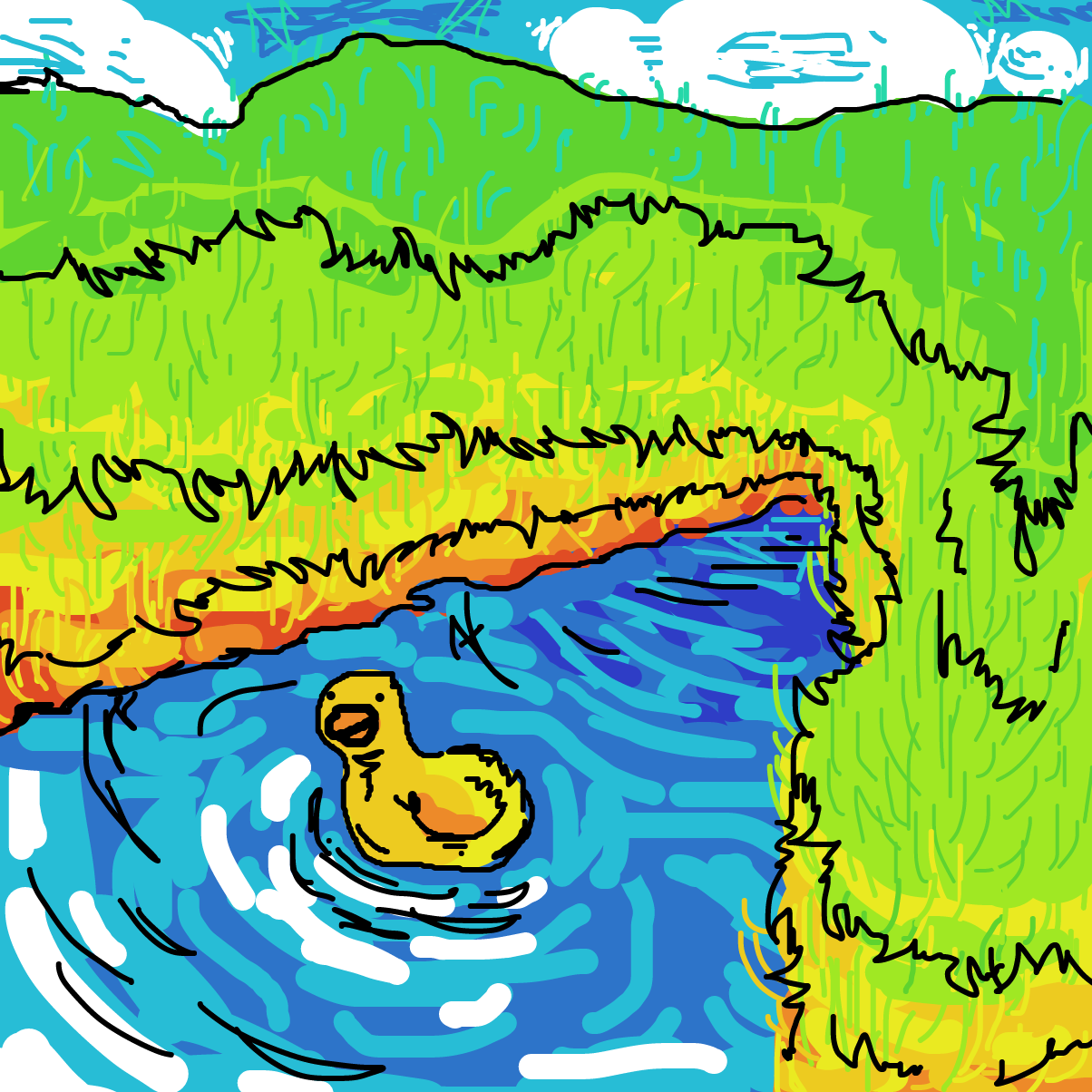 Drawing in ab-duck-ted by dribblio