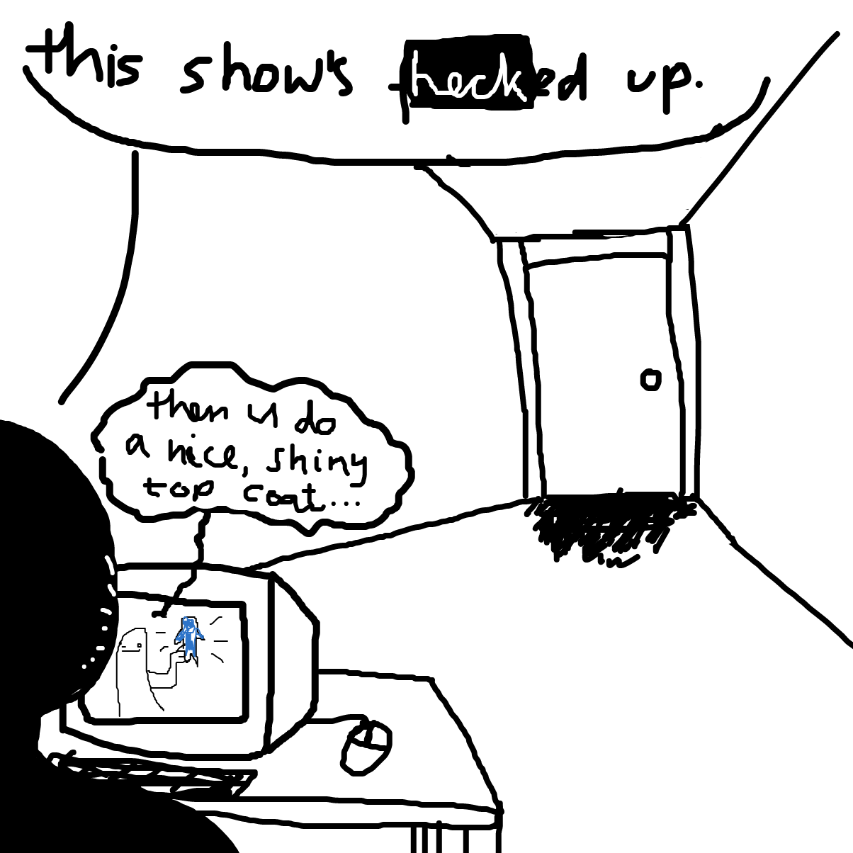 heck?.!!>?? - Online Drawing Game Comic Strip Panel by dribblio