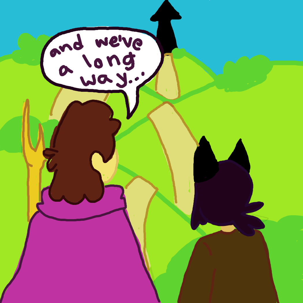 Oh? Will they meet anyone on the way? - Online Drawing Game Comic Strip Panel by Rednightlights