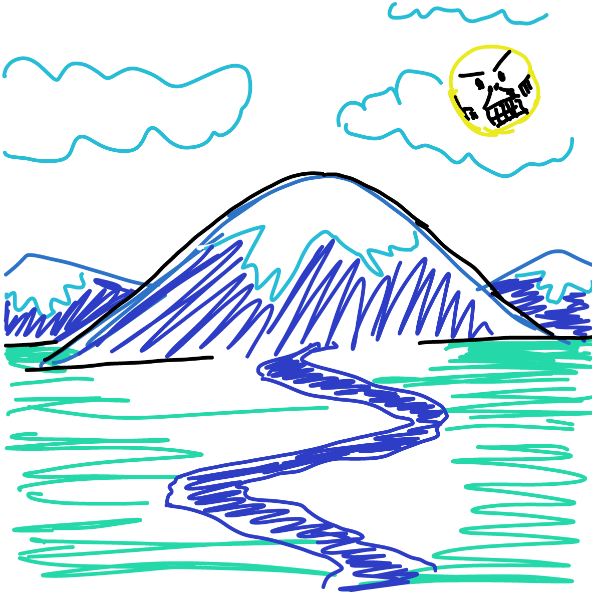 Drawing in Mountains by Theplanetsdreamer