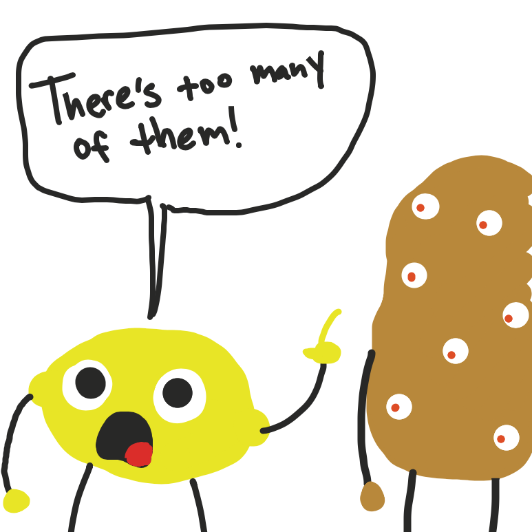 Drawing in Fruit warfare by BigShoeStudio