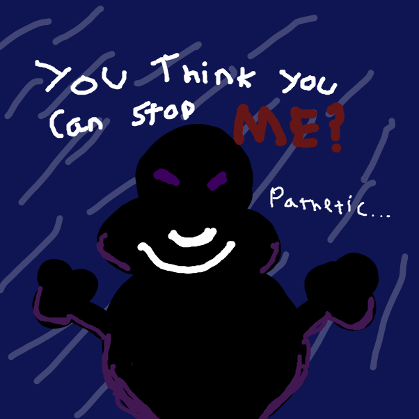 Drawing in Barney vs. Godzilla by TheOctavius8