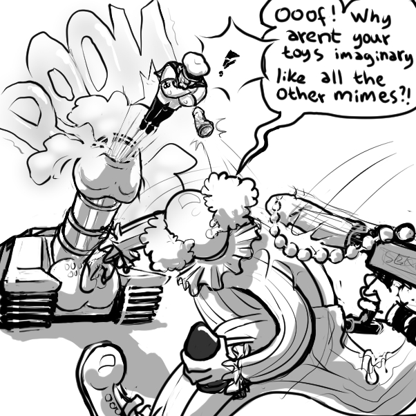 Drawing in Cut Loose Chuck A Dong by Ramora