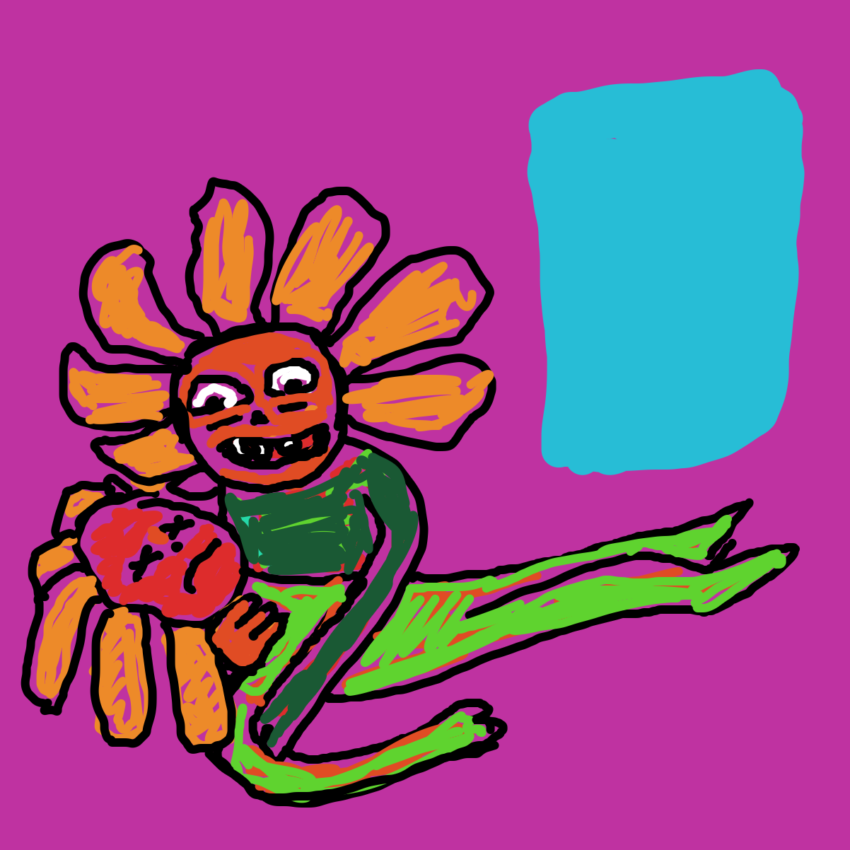 Drawing in Sunflower by Brenda