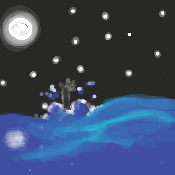 When a hand rose from the depths - Online Drawing Game Comic Strip Panel by Kaeley