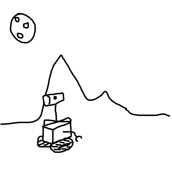 Robot on Mars - Online Drawing Game Comic Strip Panel by Ms. Gary