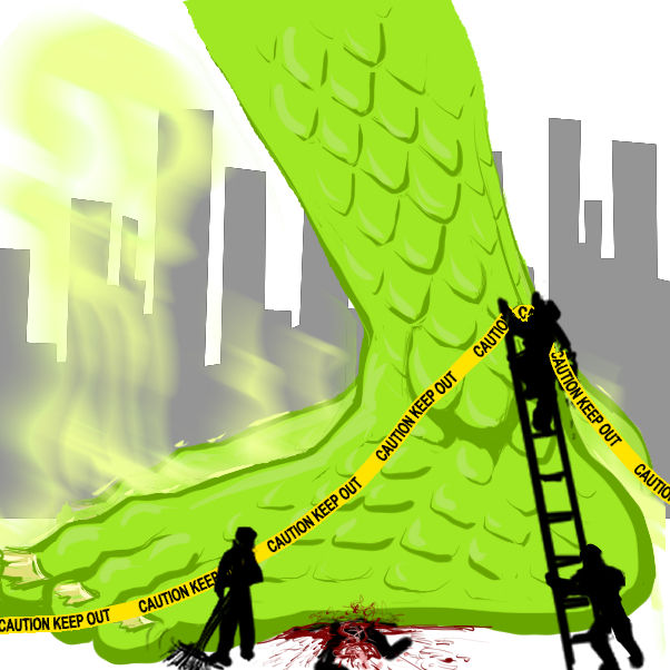 Drawing in Snake man by Ramora